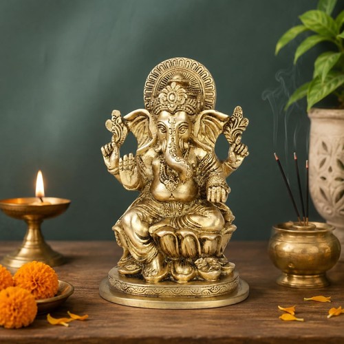 Kart messing lord ganesha - kart,