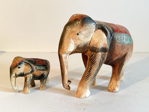 Elefant figur holz 2er set - holz,