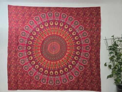 Xxl mandala wandteppich pink - mandala,