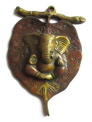 Ganesha messing wanddekoration - ganesha,