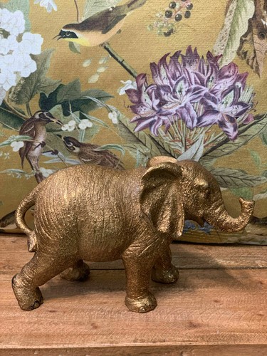 Elefant deko figur gold - elefant,