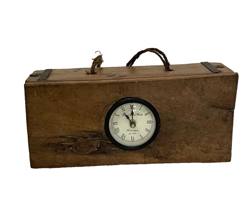 Antike holz ziegelrahmen uhr - holz-ziegelrahmen,