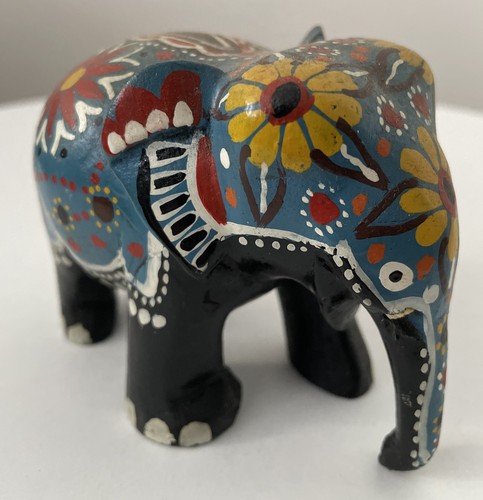 Vintage holz elefant figur - elefant,