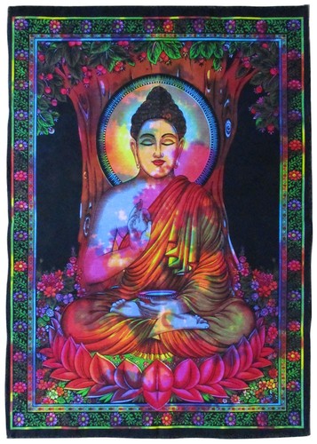 Buddha wandbehang stoffbild - buddha,