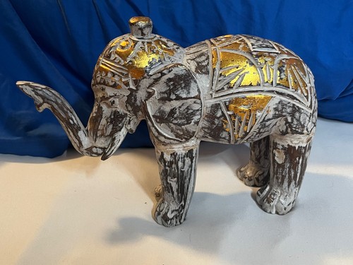 Elefant figur holz geschnitzt - elefant,