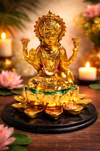 Feng shui lakshmi statue gold - shui,