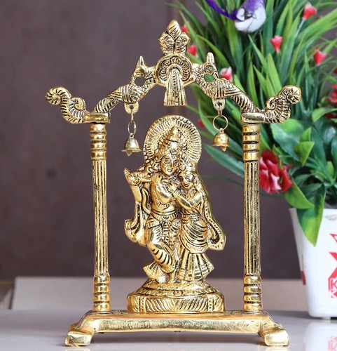 Metall radha krishna statue - metall,