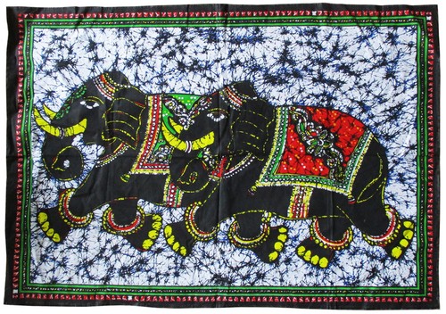 Elefanten dekotuch 110x75 - dekotuch,