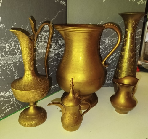 Teiliges vintage messing - 5-teiliges,
